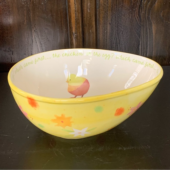 RARE - HTF Chicken or the Egg Department 56 Easter Egg Shaped Serving Bowl - Picture 7 of 16